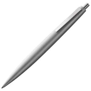LAMY 2000 Ballpoint Pen Silver Matt Polished Stainless Steel Black Ink Refill - Picture 1 of 4