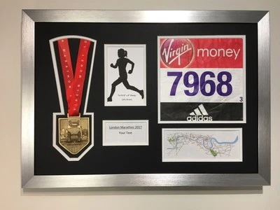 London Marathon 2019/18 Display CaseChoose From 3 Frames-2 Mount Colour Options - Image 1 of 4