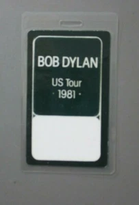 Bob Dylan backstage pass laminated U.S. Tour 1981 AUTHENTIC ! - Picture 1 of 1