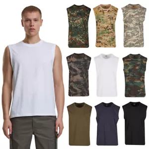 Brandit Sleeveless T-Shirt For Men Cotton Lightweight Regular New - Picture 1 of 64