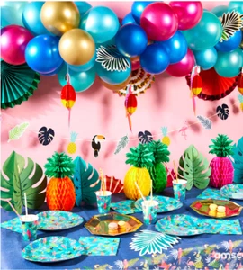 Vajilla de verano tropical fiesta decoraciones verano fiesta jardín fiesta tropical - Imagen 1 de 15
