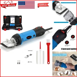 550W Electric Horse Clippers with 6-Speed Control - Perfect for Livestock & Pets - Picture 1 of 9
