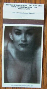 LIVE MODEL GIRLIE MATCHBOOK MATCHCOVER: 1996 HOUSTON TEXAS -E12 - Picture 1 of 1
