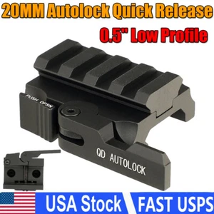 0.5 inch Quick Release QD Riser Mount Sight Riser Mount Fit 20mm Picatinny Rail - Picture 1 of 8