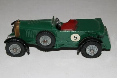 MATCHBOX LESNEY YESTERYEAR #5 1929 4 1/2 LITRE BENTLEY, GREEN TONNEAU, ORIGINAL - Image 1 of 4