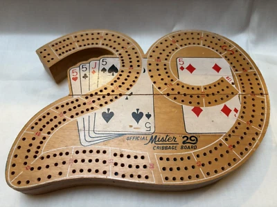 Official Mister 29 Cribbage Board Wood No Cards or Pegs - Image 1 of 4