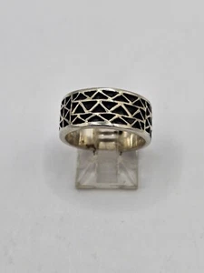 Sterling 925 gemusterter Bandring Größe 5 - Bild 1 von 2