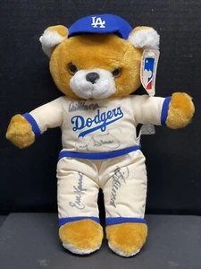 Vintage Dodgers Teddy Bear Plush Steven Smith Animals MLB 5-Autographs - Picture 1 of 14