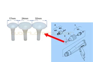 5PCS Deflector horn for round nozzle Wagner C2 electrostatic powder coating gun - Picture 1 of 2