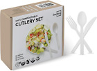 Compostable Cutlery Set | Compostable Bamboo Utensils, Disposable Cutlery Set -