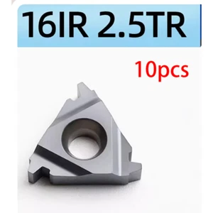 10pz Inserti filettati a forma di T 16IR 2,5TR 30 gradi per acciaio/acciaio inox - Foto 1 di 1