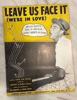 Leave Us Face It, Archie of Duffy's Tavern, Vintage, 1944, Vintage, Partituras Foto 1 de 4