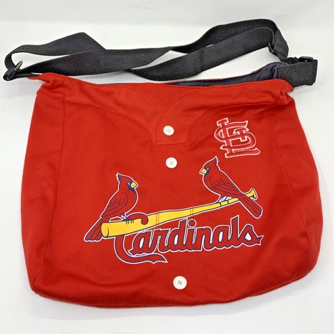 St Louis Cardinals ProFANity Crossbody Jersey Purse Bag MLB Red White Buttoned Cover