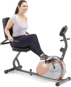 RECUMBENT EXERCISE BIKE Adjustable Magnetic Resistance Cycle Training - Picture 1 of 13