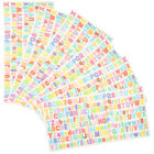  10 Sheets Colorful Letter Stickers Vinyl Toddler Alphabet Miniture Decoration