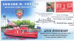 25-152, 2025, Edward M. Cotter, matasellos ilustrados, cubierta de evento, Buffalo Fire De - Imagen 1 de 1