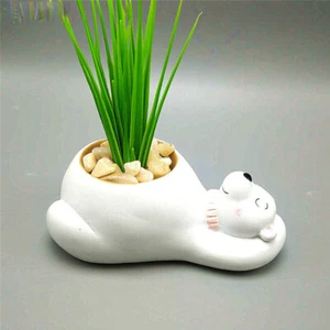 Cute Bear Flower Pot Mould Vase Mould Concrete Silicone Vase Flower Pot Mould - Picture 1 of 5