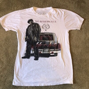 Notorious BIG TShirt bianca donna grande vita dopo la morte Brooklyn come nuova Rook AsIs - Foto 1 di 21