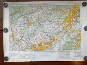 Vtg Map Newark NJ Allentown Phila Reading PA Large USGS 1944-69-74 - Picture 1 of 12