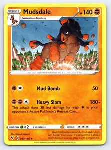 Tarjeta Pokémon Mudsdale 097/185 rara de voltaje vívido - casi nueva - Imagen 1 de 5