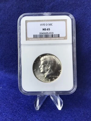 1970-D KENNEDY HALF DOLLAR 50c *KEY COIN* *NGC MS65 GEM BRILLIANT UNCIRCULATED* - Image 1 of 4