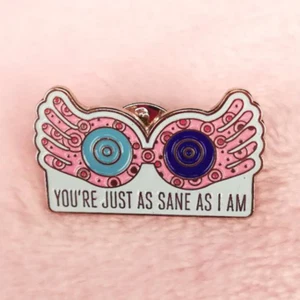 Harry Potter Luna Lovegood You're Just as Sane as I Am Glasses 1.1" Enamel Pin - Picture 1 of 3