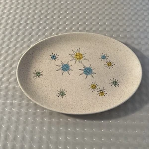 Atomic Starburst Platte MCM Les Etoiles France Faienceries Stars Vintage Teller - Bild 1 von 8