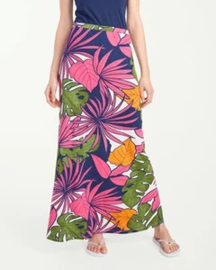 NEW Tommy Bahama Remy Retro Skirt Bedouin Sand Green Pink LINEN Maxi XXS - Picture 1 of 5