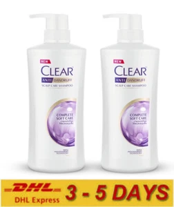 2 x Clear Anti Dandruff Complete Soft Care Scalp Care Shampoo 435 ml - Picture 1 of 4