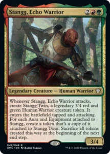 STANGG, ECHO WARRIOR Magic The Gathering Casi Nuevo-M Comandante Dominaria United 1 Raro - Imagen 1 de 1