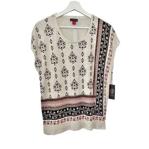 Vince Camuto 100% Linen Bandana Scarf Boho Top Shirt size Small NWT - Picture 1 of 9