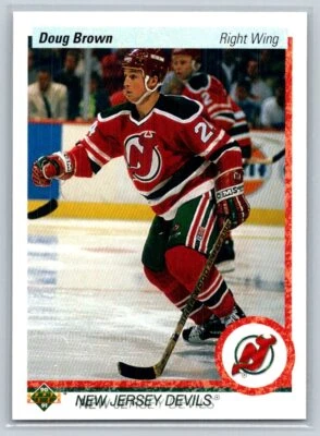 1990-91 Upper Deck #159 Doug Brown New Jersey Devils Hockey Card - Image 1 of 2