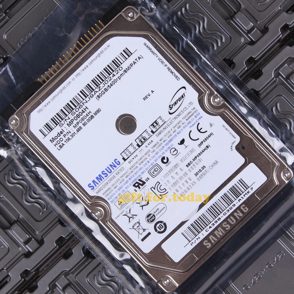 For SAMSUNG 80 GB 5400 RPM IDE PATA 2.5" (MP0804H) Internal Hard Drive HDD - Image 1 of 1