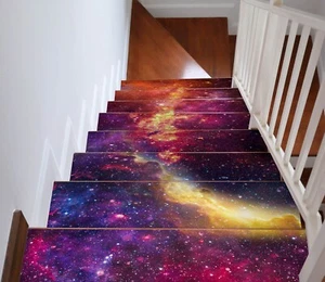 3D Secret Galaxy A194 Stair Risers Decoration Photo Mural Vinyl Wallpaper Vera - Bild 1 von 6