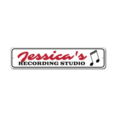 Recording Studio Sign, Music Note Sign, Custom Musician Metal Decor Sign - Image 1 of 4