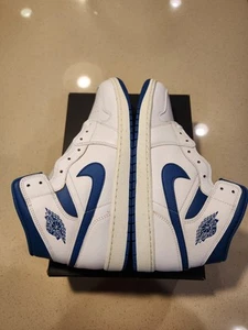 Nike Air Jordan 1 Mid SE White Industrial Blue White FN5215-141 Mens Size 13!!! - Picture 1 of 7