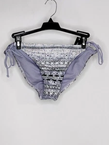 NWT Ambrielle Swim Bottoms Medium Purple High Cut Tie On Sides Elastic Fit - Picture 1 of 2