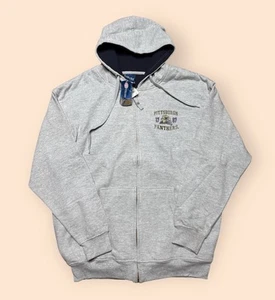 Vintage Pitt Panthers Y2K Hoodie New With Tags Large Gray Zip Up Vtg 2000s - Picture 1 of 5