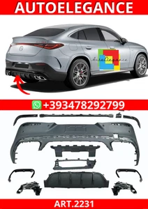 ART.2231 Diffusor Mercedes GLC C254 2023+ Coupe Look GLC63 Schwarzes Profil - Bild 1 von 4