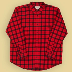 C.C. Filson Co. rot/schwarz kariert 100 % Baumwolle Flanell Alaskan Guide Hemd XL - Bild 1 von 6