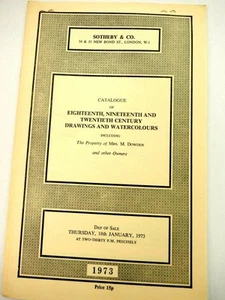 Sotheby's 18th 19th 20th Cent English Drawings Jan 1973 Catalog w Prices Sold - Picture 1 of 7