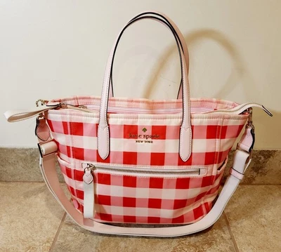 Kate Spade New York | Chelsea Pink & Red Gingham Check Plaid Satchel Bag Purse ✨ - Image 1 of 4
