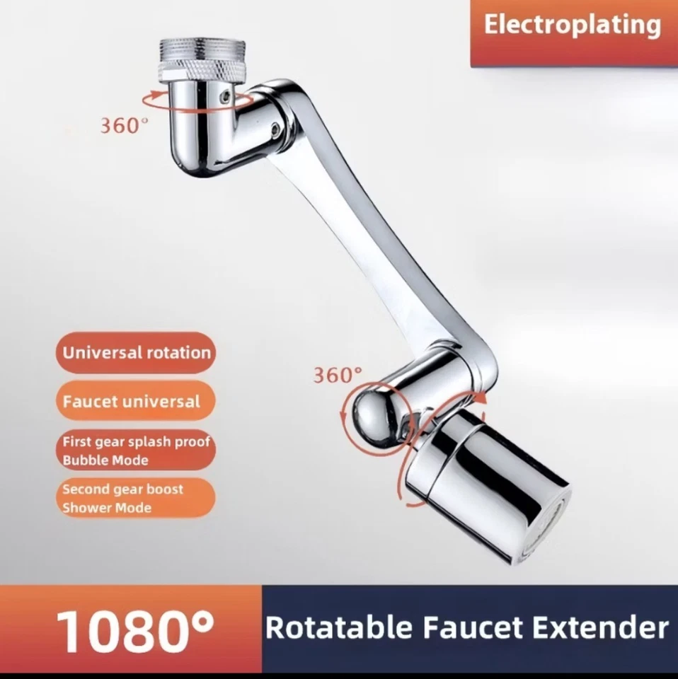 Rotatable Faucet Extender Filter Dual-mode Effluent For Bathroom/ Kitchen Basin - Image 1 of 4