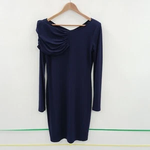 Emporio Armani Dress Womens Size UK 14 Blue Designer RMF03-CAP - Picture 1 of 6