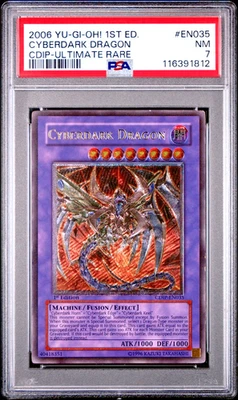 PSA 7 NM 1ST EDITION ULTIMATE RARE Cyberdark Dragon CDIP-EN035 YUGIOH 2006 - Image 1 of 2