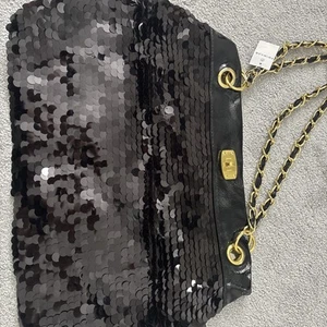 BNWT Black Sequin Shoulder Bag - Picture 1 of 3