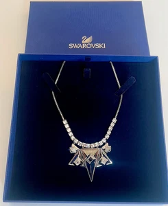 VINTAGE SWAROVSKI Silver pyramid necklace with crystals. Adjustable 16-18” - Picture 1 of 12