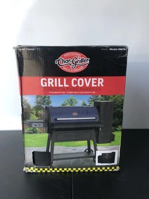 Cubierta de parrilla negra Char-Griller 9875 se adapta a la gravedad 980 resistente a la intemperie longitud completa Foto 1 de 2