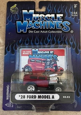 Muscle Machines '28 Ford Model A Red 03-52 1:64 Die-Cast - Image 1 of 4