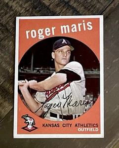 1959 Topps #202 Roger Maris White Back Rookie Era Original Baseball Card EX-NM - Picture 1 of 10